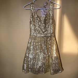 Shiny Gold Formal Dress